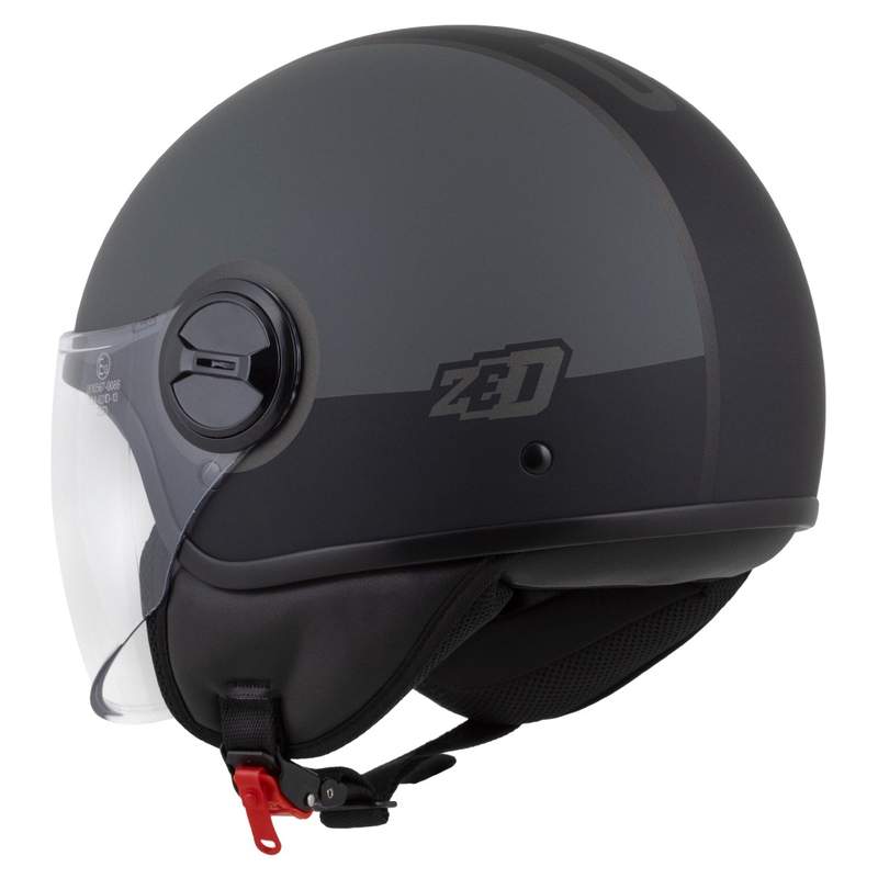 Casco jet ZED C35 grigio-nero opaco