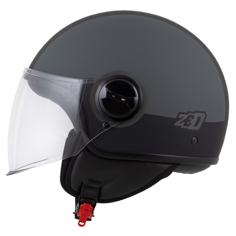 Casco jet ZED C35 grigio-nero opaco