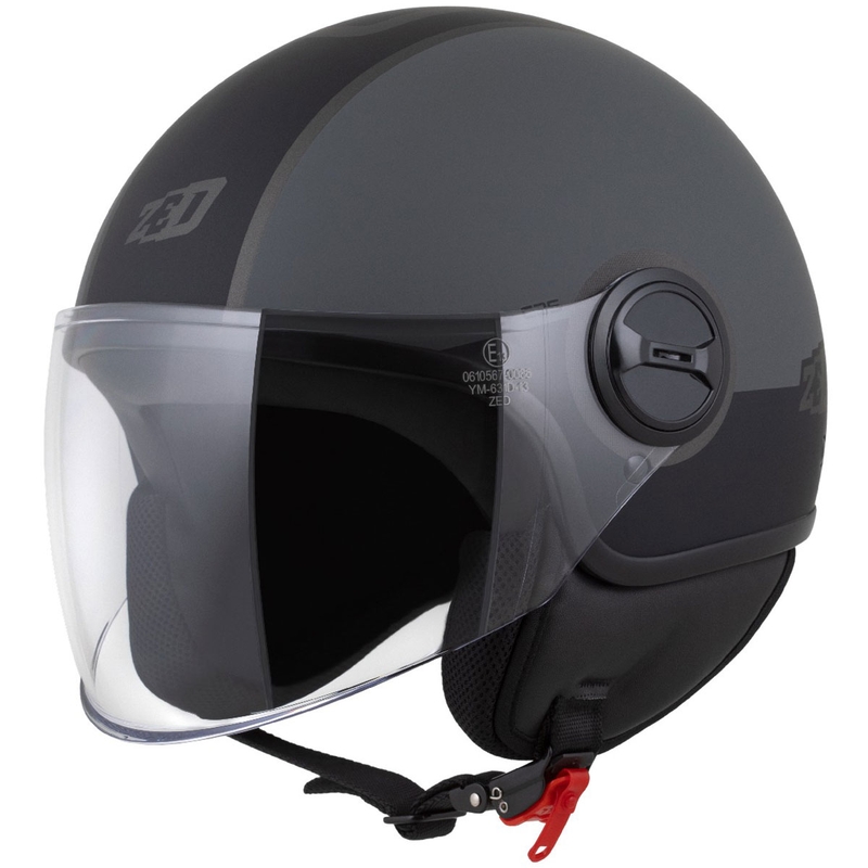 Casco jet ZED C35 grigio-nero opaco