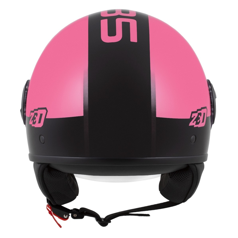 Casco jet ZED C35 rosa-nero