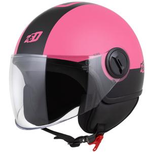 Casco jet ZED C35 rosa-nero