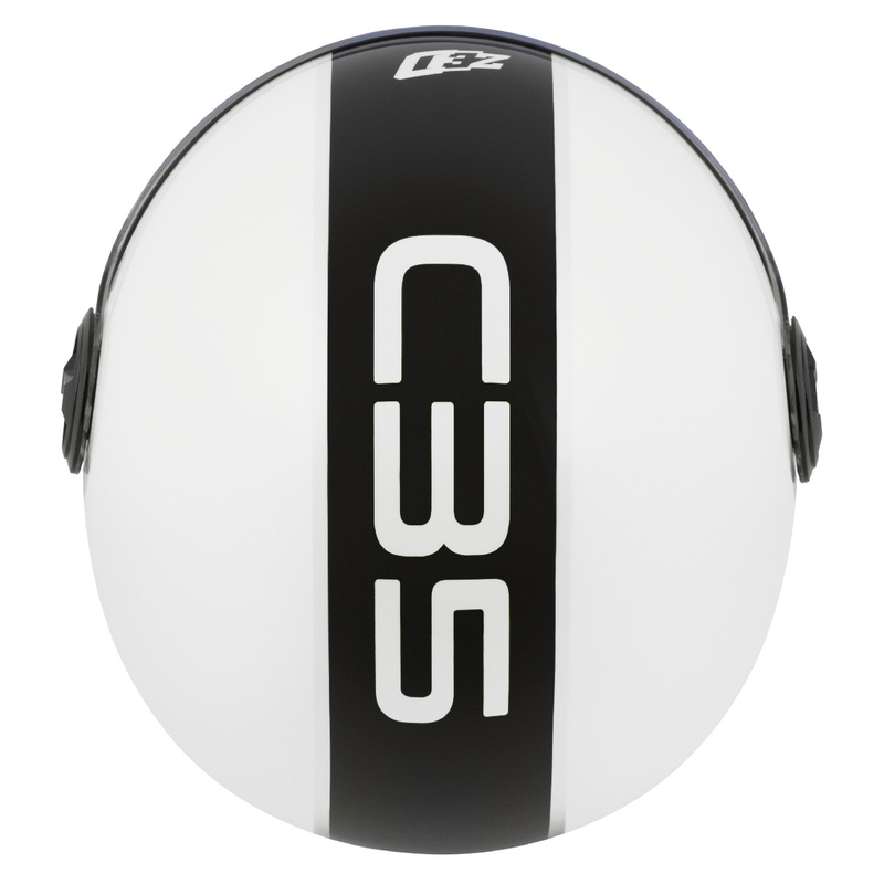 Casco jet ZED C35 bianco-nero