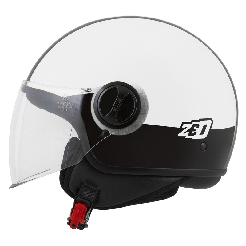 Casco jet ZED C35 bianco-nero