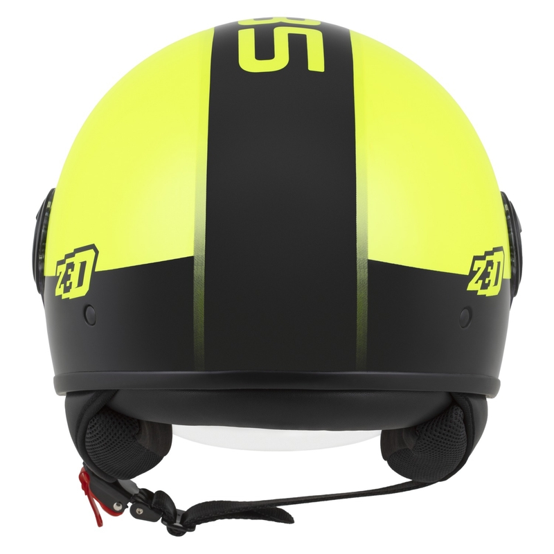 Casco jet ZED C35 giallo fluo-nero