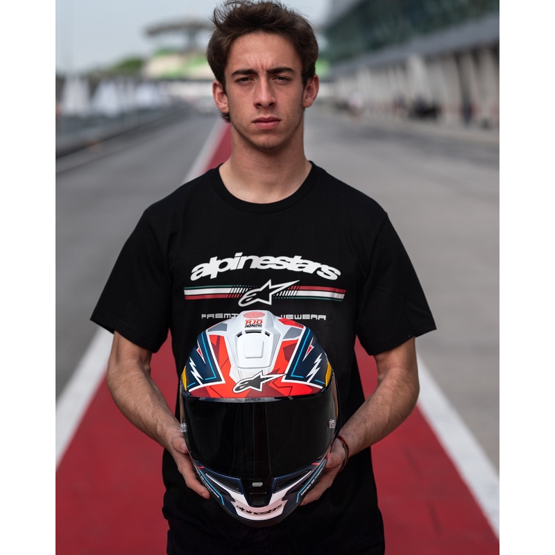 Casco integrale da moto Alpinestars Supertech R-10 Limited Edition Pedro Acosta Blu opaco-Rosso-Bianco