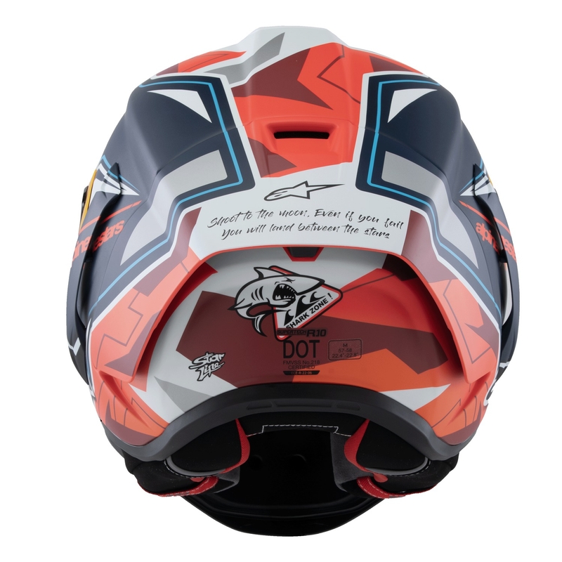 Casco integrale da moto Alpinestars Supertech R-10 Limited Edition Pedro Acosta Blu opaco-Rosso-Bianco