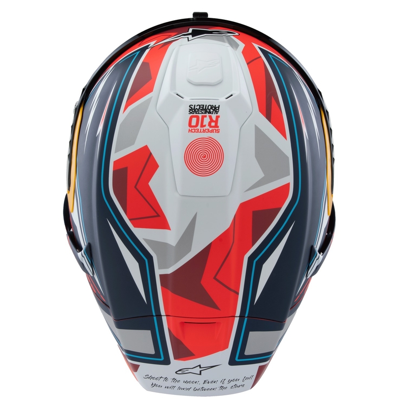 Casco integrale da moto Alpinestars Supertech R-10 Limited Edition Pedro Acosta Blu opaco-Rosso-Bianco