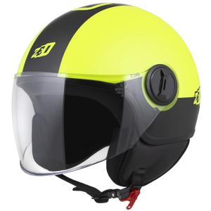Casco jet ZED C35 giallo fluo-nero