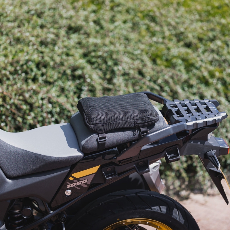 Oxford Air Seat Pillion e cuscino gonfiabile nero Enduro sopra il sedile del passeggero
