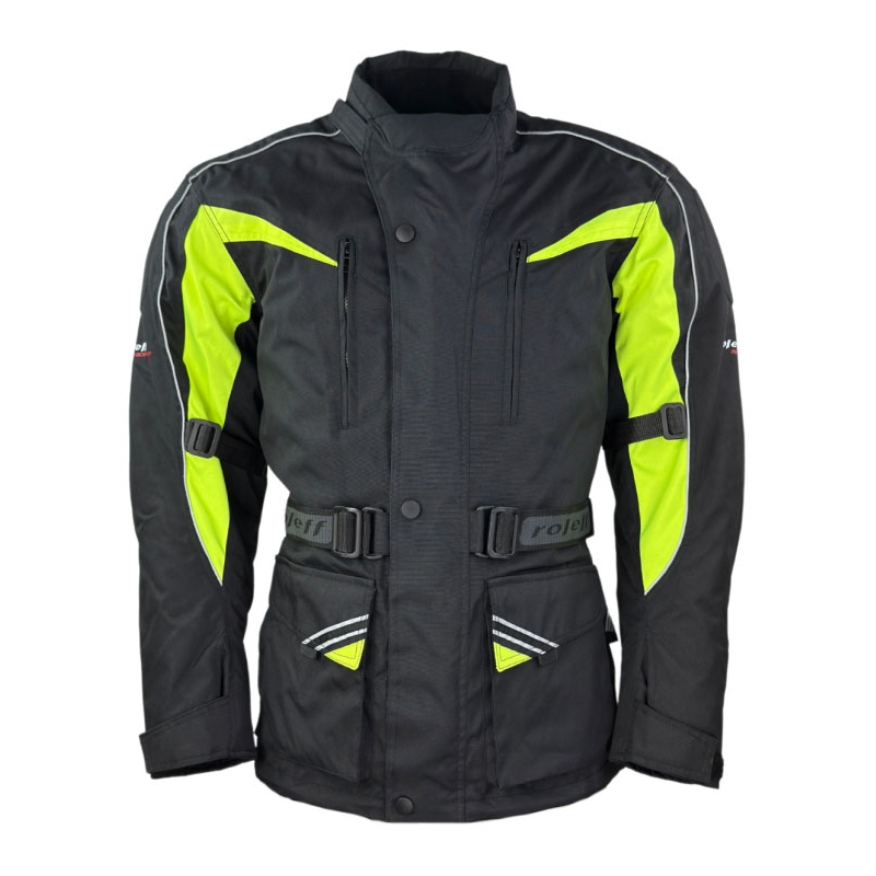 Giacca da moto Roleff Kodra nero-giallo fluo