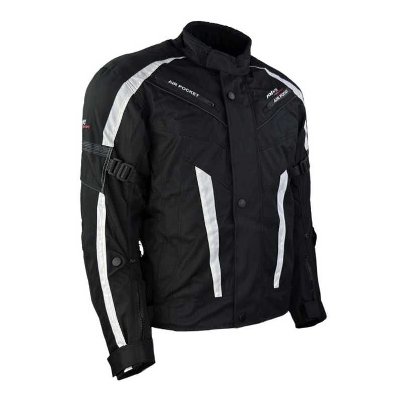 Giacca da moto Roleff Kodra RO546 nero-bianco