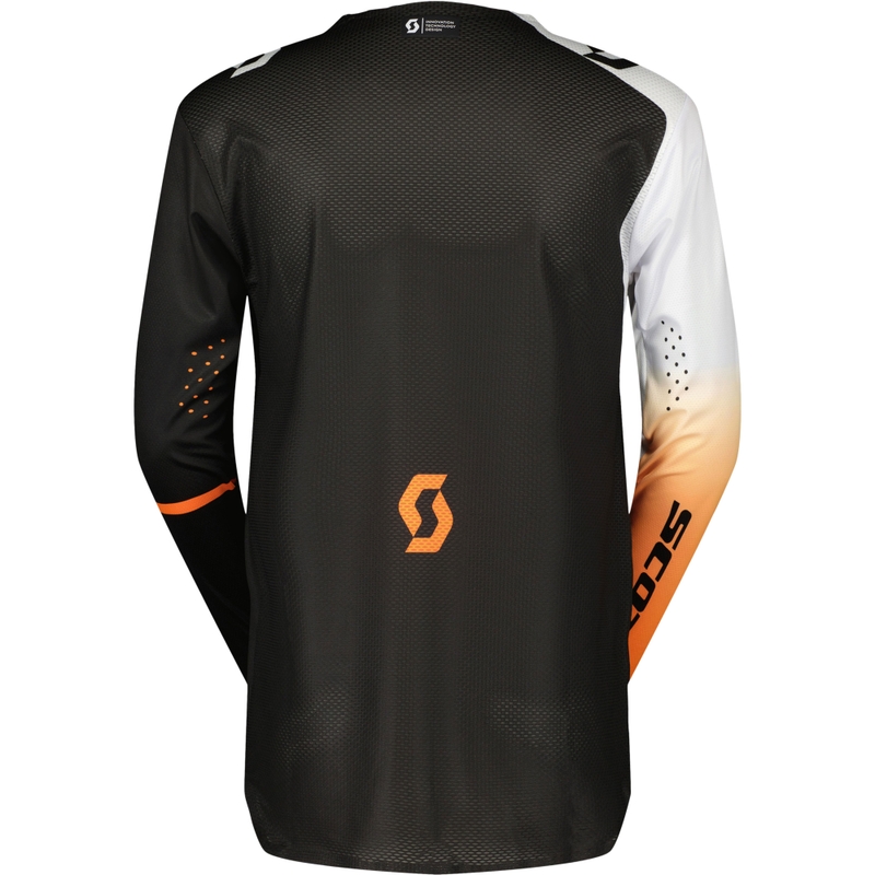 Maglia da motocross SCOTT Podium Pro nera-arancione