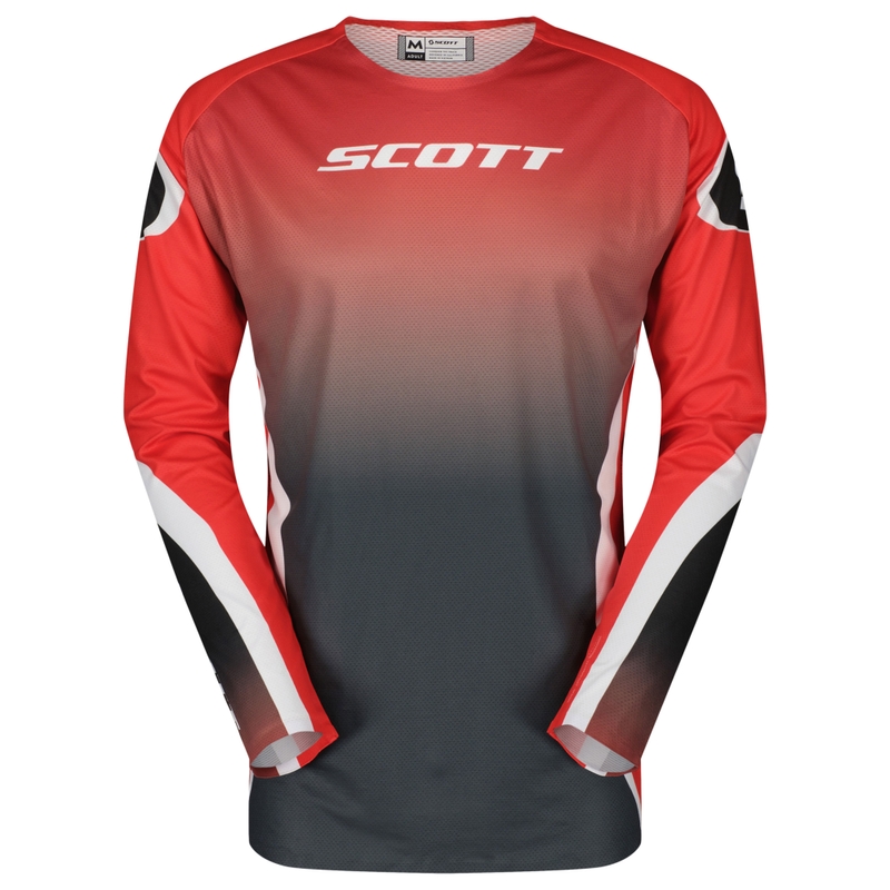 Maglia da motocross SCOTT Podium Pro rosso-nero