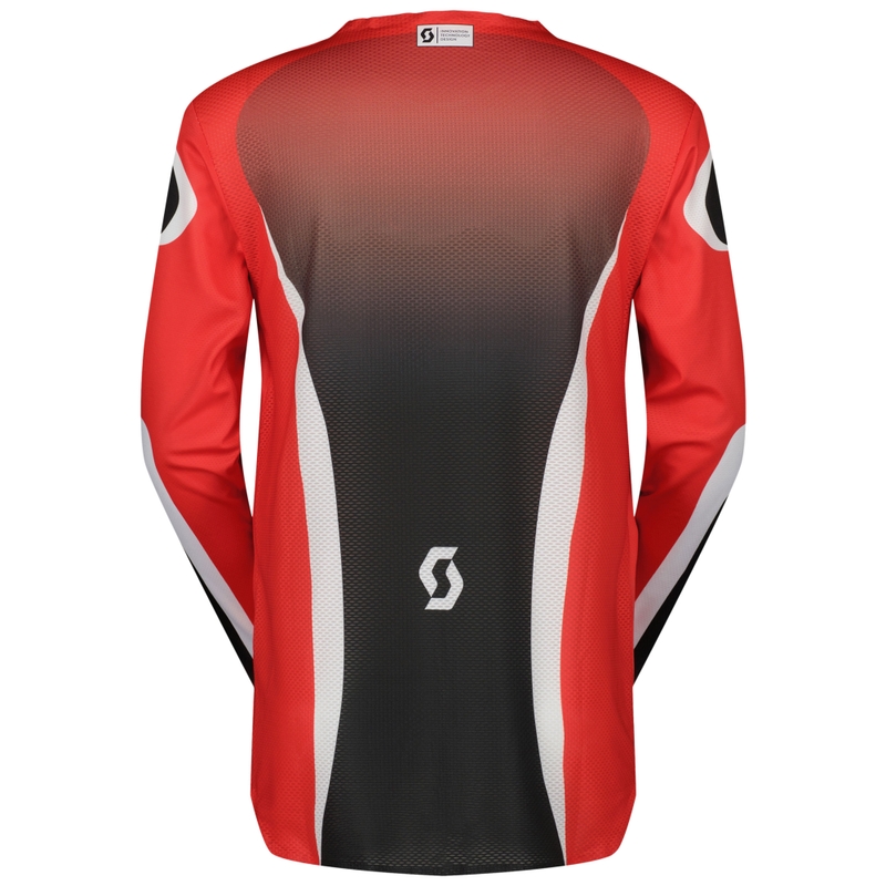 Maglia da motocross SCOTT Podium Pro rosso-nero
