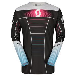 Maglia da motocross SCOTT Podium PRO blu-rosa