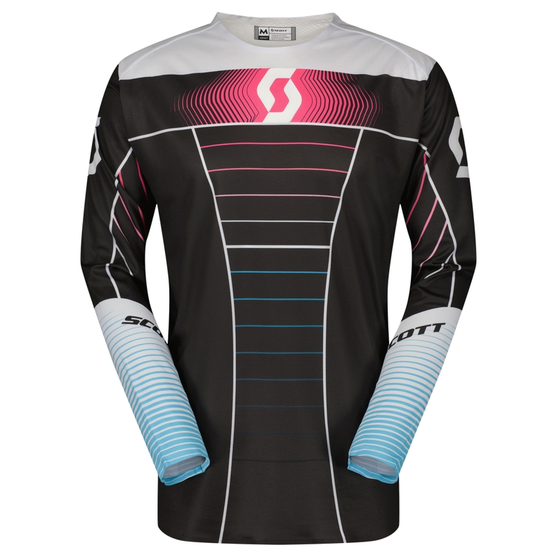 Maglia da motocross SCOTT Podium PRO blu-rosa