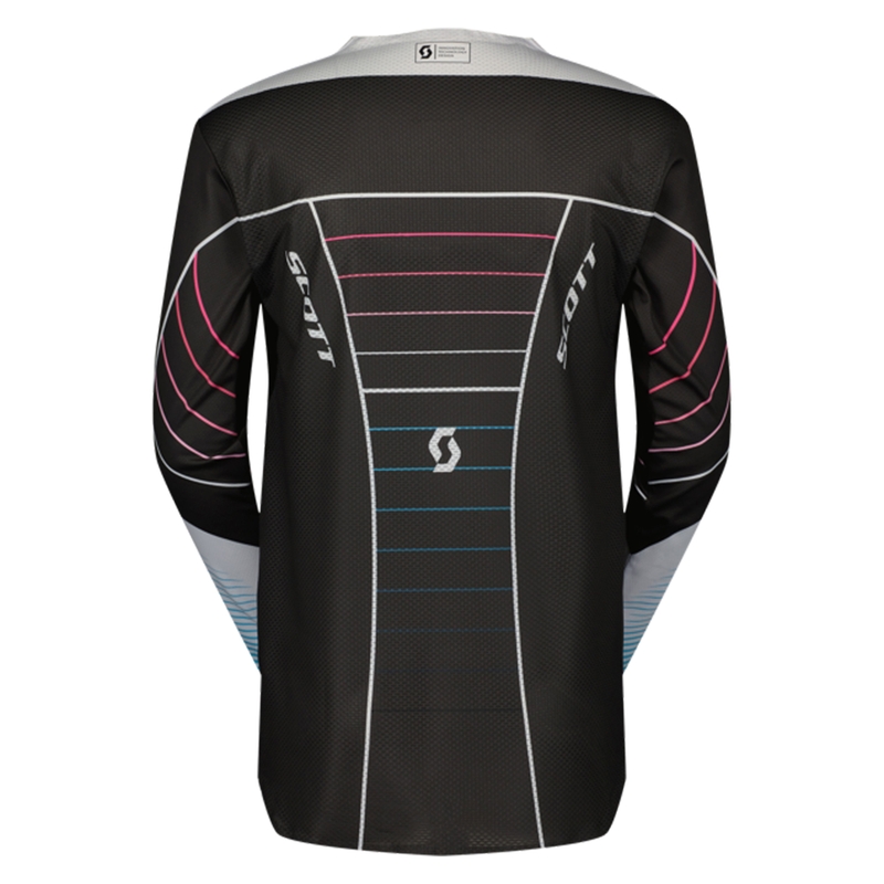 Maglia da motocross SCOTT Podium PRO blu-rosa