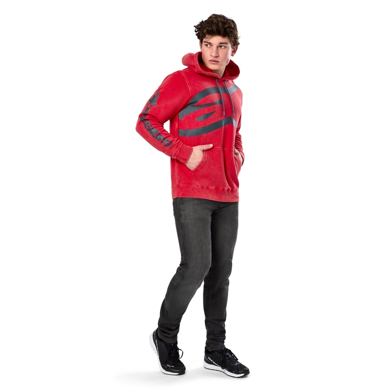 Felpa con cappuccio Alpinestars Unbound rossa