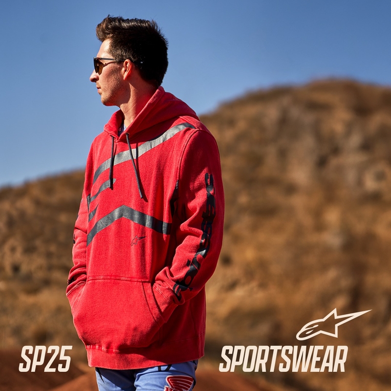 Felpa con cappuccio Alpinestars Unbound rossa