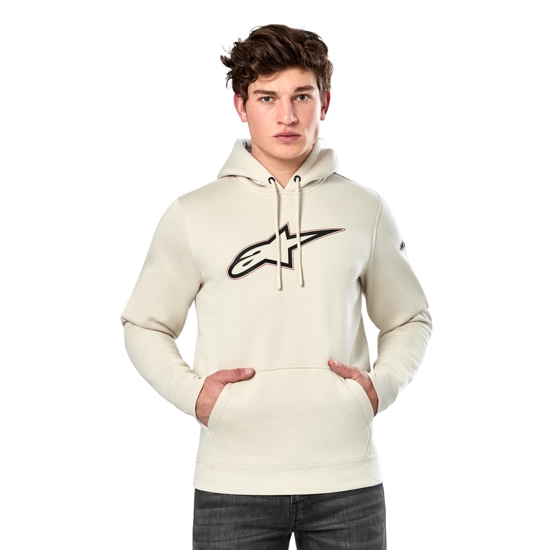 Felpa con cappuccio Alpinestars Insignia bianco sporco