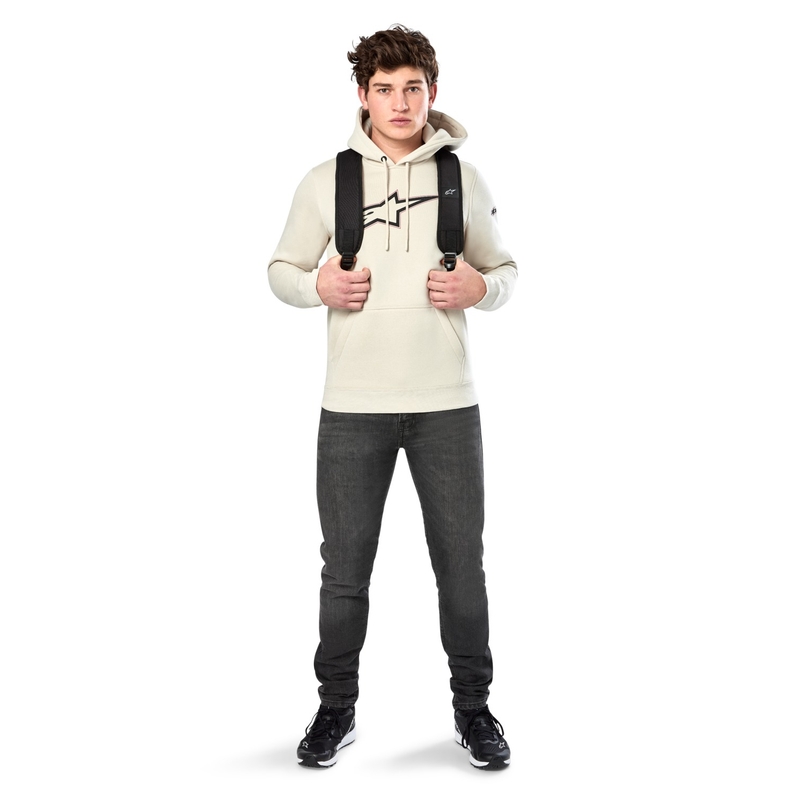 Felpa con cappuccio Alpinestars Insignia bianco sporco
