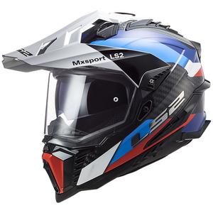 Casco moto enduro LS2 MX701 C Explorer Frontier nero-blu