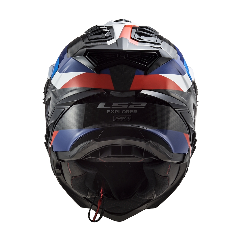 Casco moto enduro LS2 MX701 C Explorer Frontier nero-blu