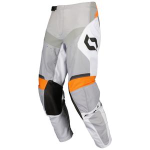 Pantaloni da motocross SCOTT EVO Race bianco-arancio