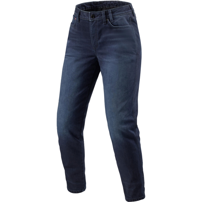 Jeans da moto Revit Harper Tapered da donna blu scuro lavato
