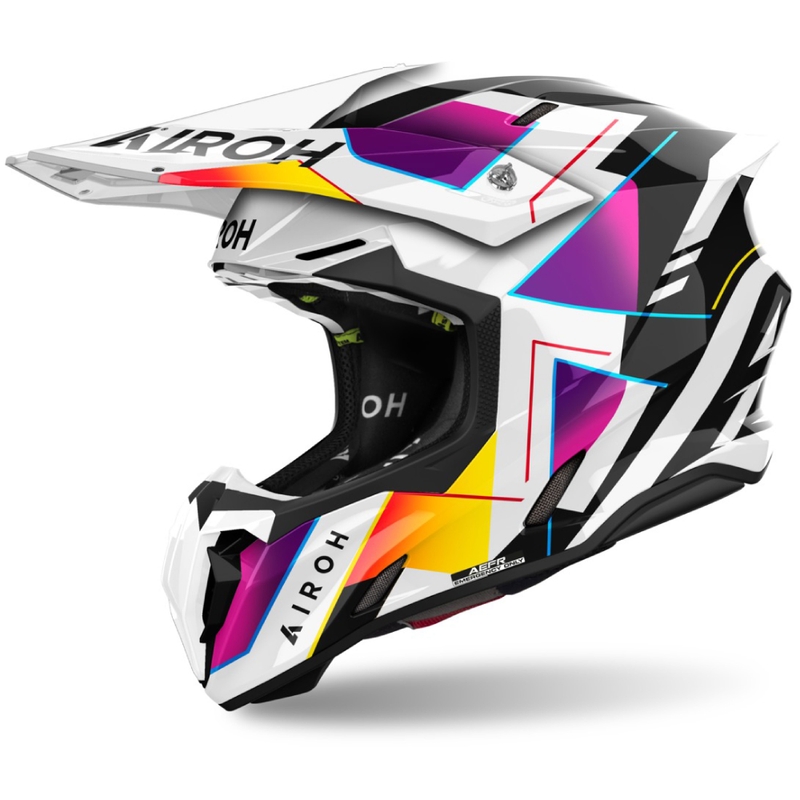 Casco da motocross Airoh Twist 3 Rainbow 2024 lucido - II. qualità