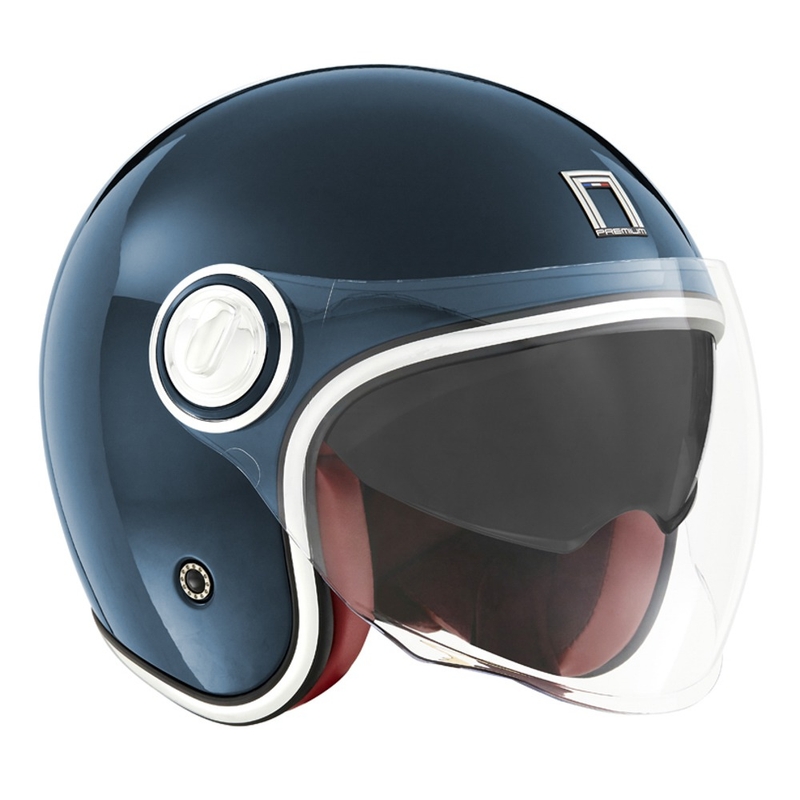 Casco da moto jet NOX PREMIUM Heritage blu petrolio - II. qualità