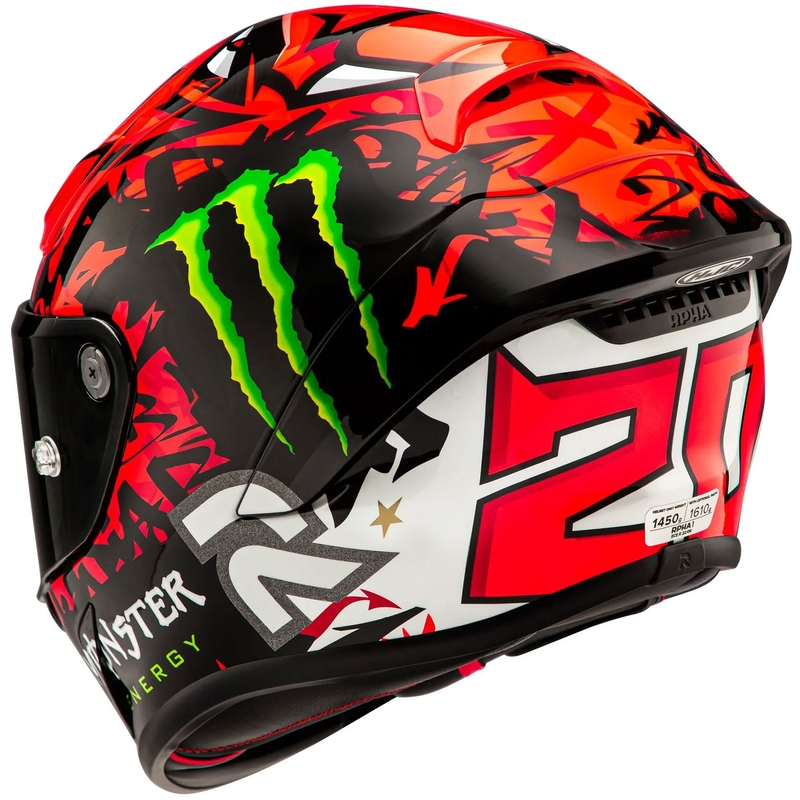 Casco integrale da moto HJC RPHA 1 Quartararo Replica II MC1 rosso-nero-bianco-verde