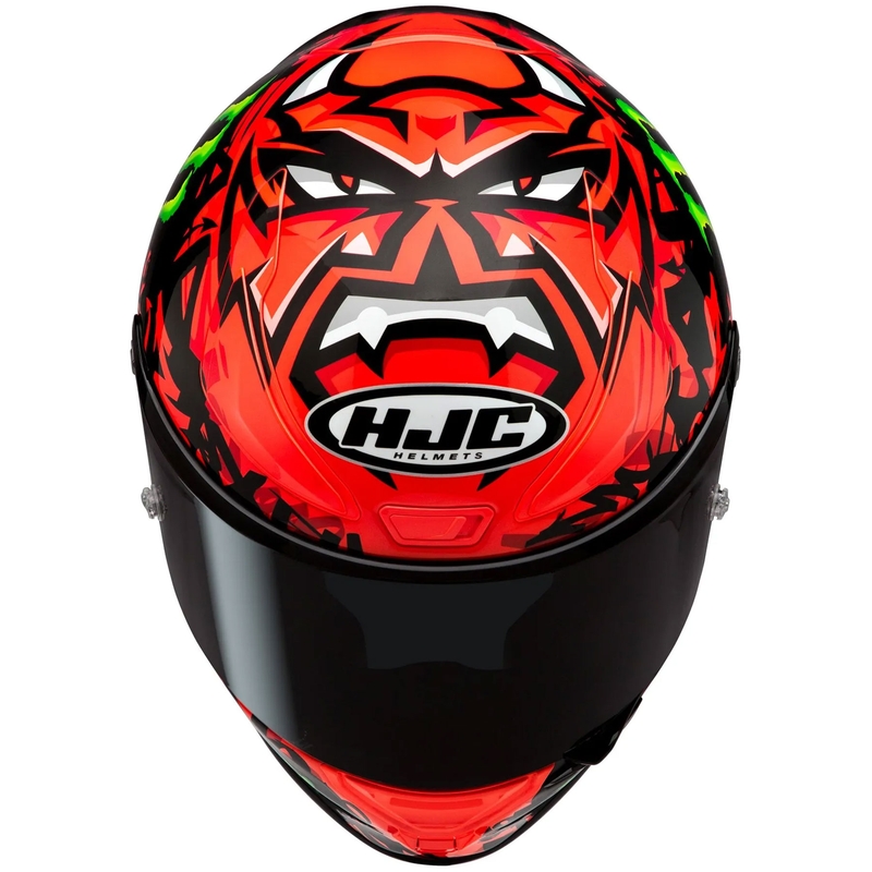 Casco integrale da moto HJC RPHA 1 Quartararo Replica II MC1 rosso-nero-bianco-verde