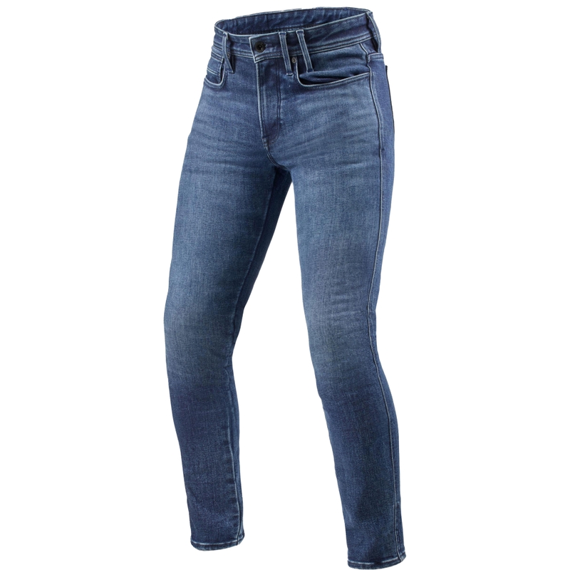 Jeans da moto Revit Piston 3 Skinny Long blu lavato