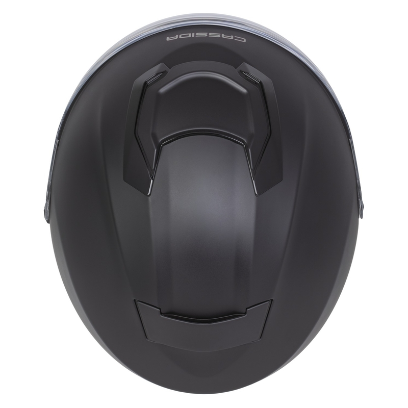 Casco da moto jet Cassida Jet Tech 2.0 Solid Open Face Nero opaco-grigio
