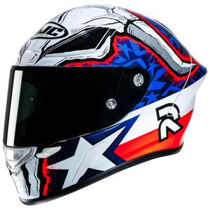 Casco integrale da moto HJC RPHA 1 Garrett Gerloff Replica MC21 bianco-blu-rosso