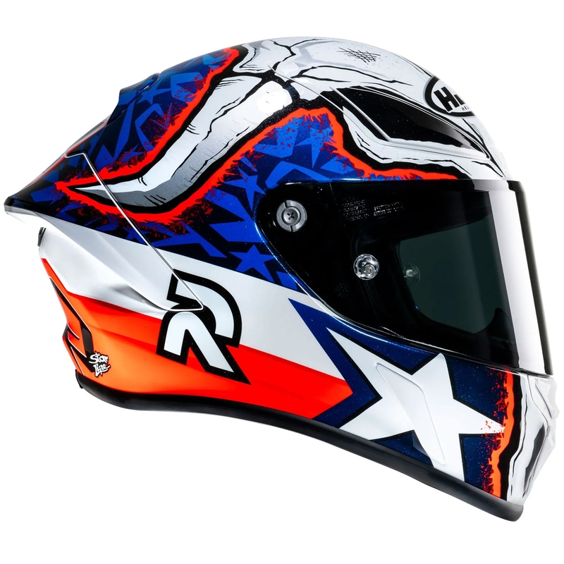 Casco integrale da moto HJC RPHA 1 Garrett Gerloff Replica MC21 bianco-blu-rosso