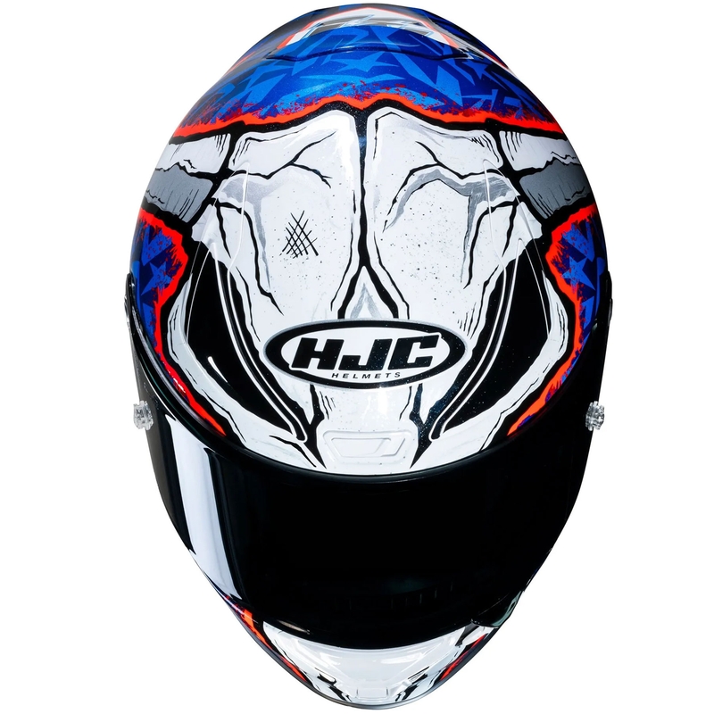 Casco integrale da moto HJC RPHA 1 Garrett Gerloff Replica MC21 bianco-blu-rosso