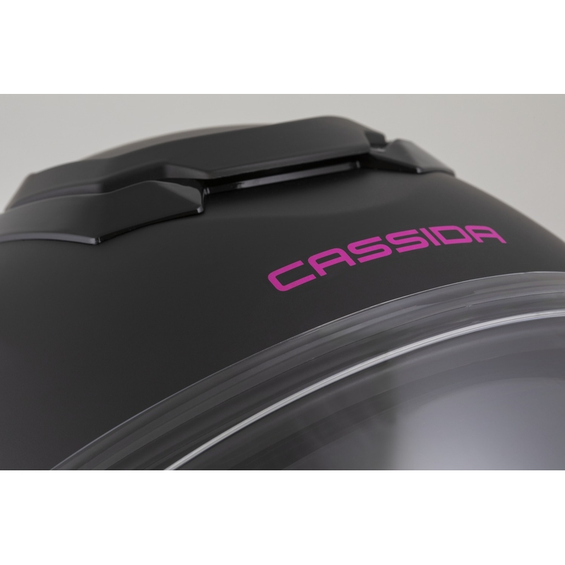 Casco da moto jet Cassida Jet Tech 2.0 Solid Open Face Nero opaco-Rosa