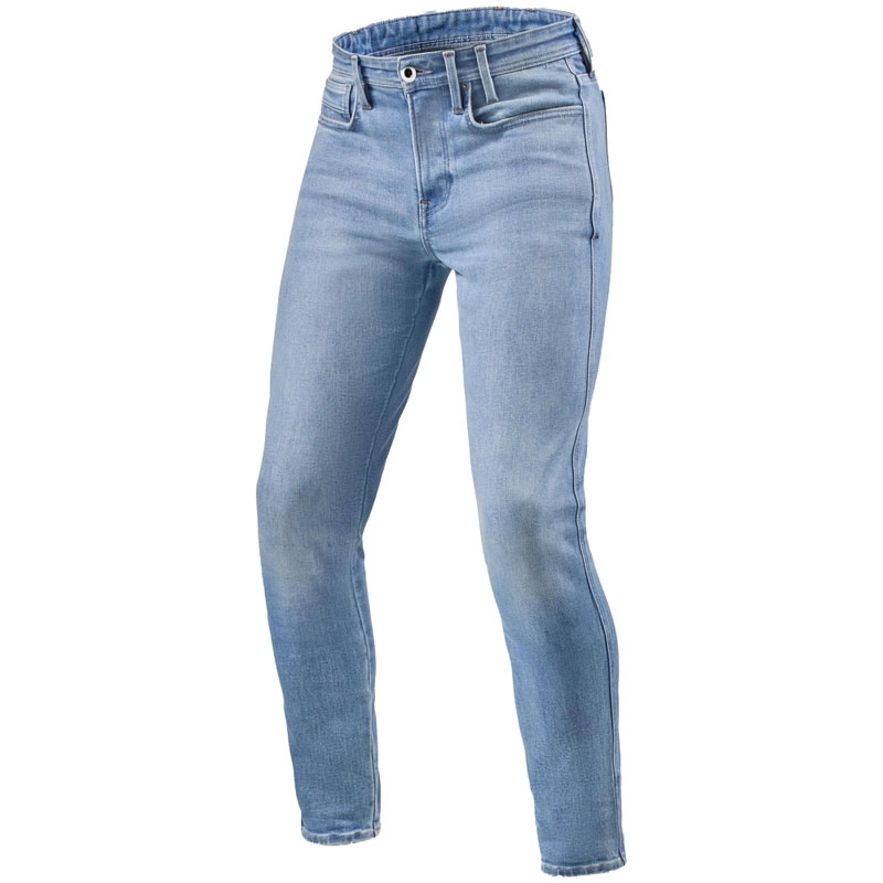 Jeans da motociclista Revit Piston 3 Skinny Long blu chiaro
