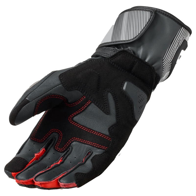 Guanti da moto Revit Metis 2 grigio chiaro - rosso fluo