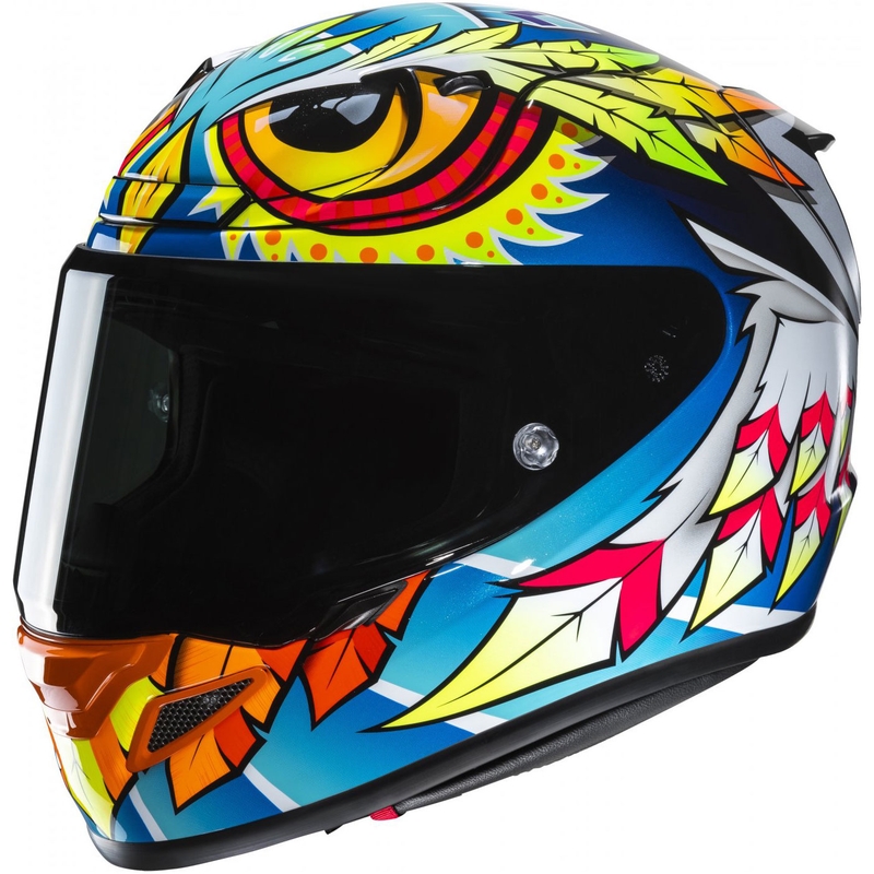 Casco integrale da moto HJC RPHA 12 Spasso MC3H blu-giallo-rosso