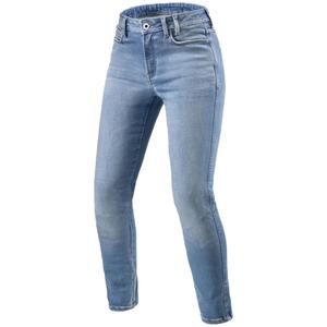 Jeans da moto Revit Shelby 3 Skinny Short da donna, blu chiaro