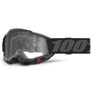 Occhiali da motocross 100% ACCURI 2 neri con plexiglass trasparente