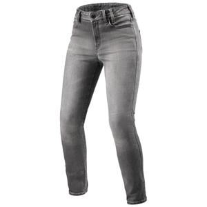 Jeans da moto Revit Shelby 3 Skinny Short da donna, grigio lavato