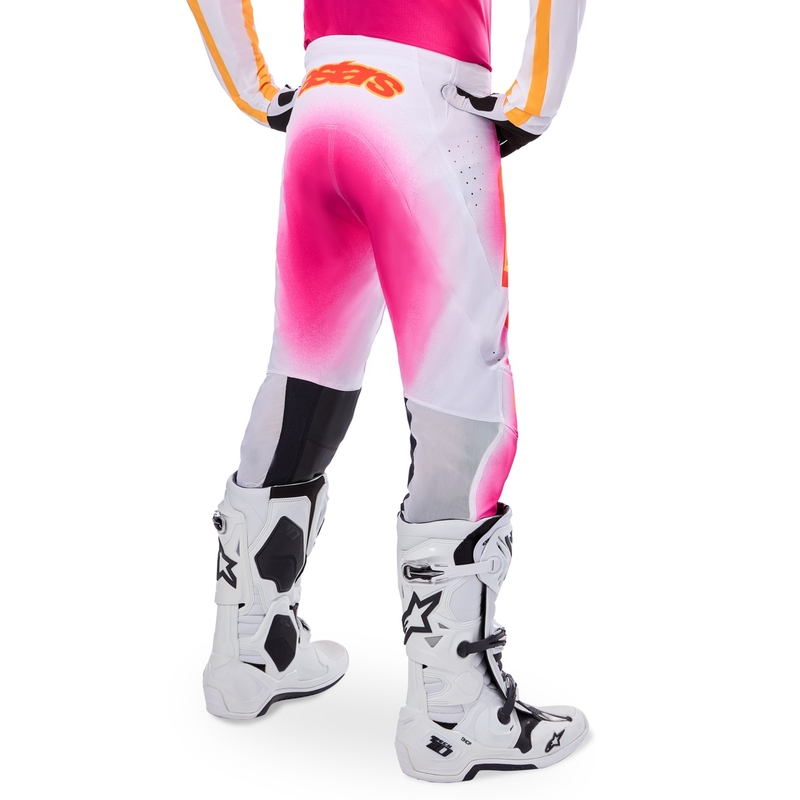 Pantaloni da motocross Alpinestars Supertech Limited Edition MIG Fluo Rosa-Bianco-Arancione