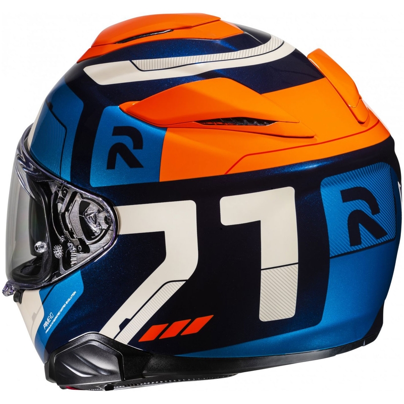 Casco integrale da moto HJC RPHA 71 Cozad MC27 blu-arancione-beige