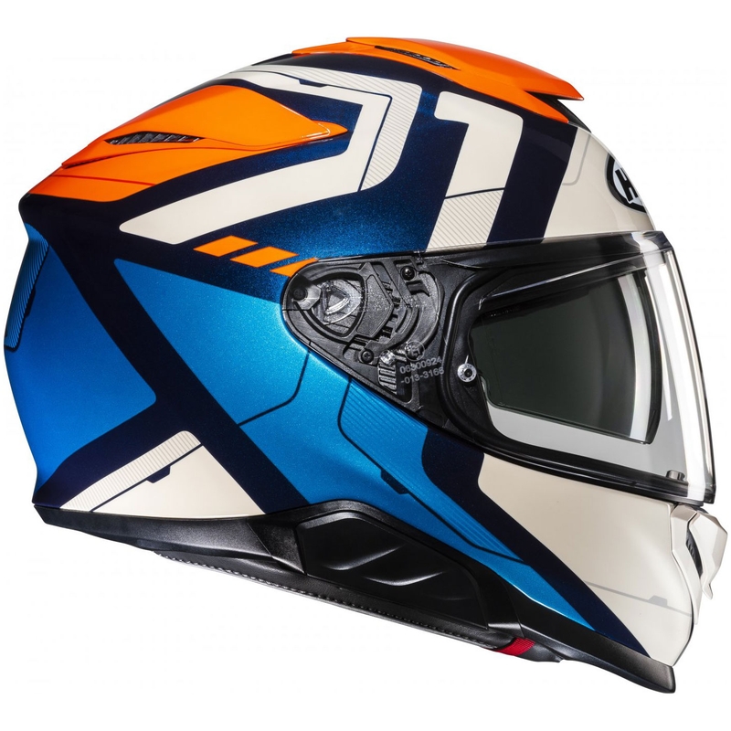 Casco integrale da moto HJC RPHA 71 Cozad MC27 blu-arancione-beige
