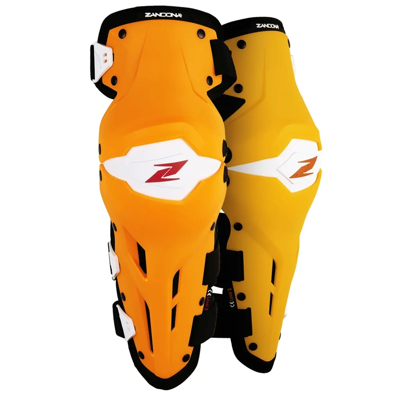 Protezioni ginocchia moto Zandona X-Treme Kneeguard arancio-bianco