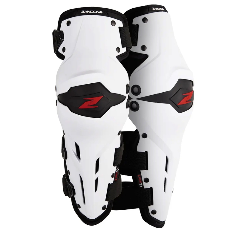 Protezioni ginocchia moto Zandona X-Treme Kneeguard bianco-nero